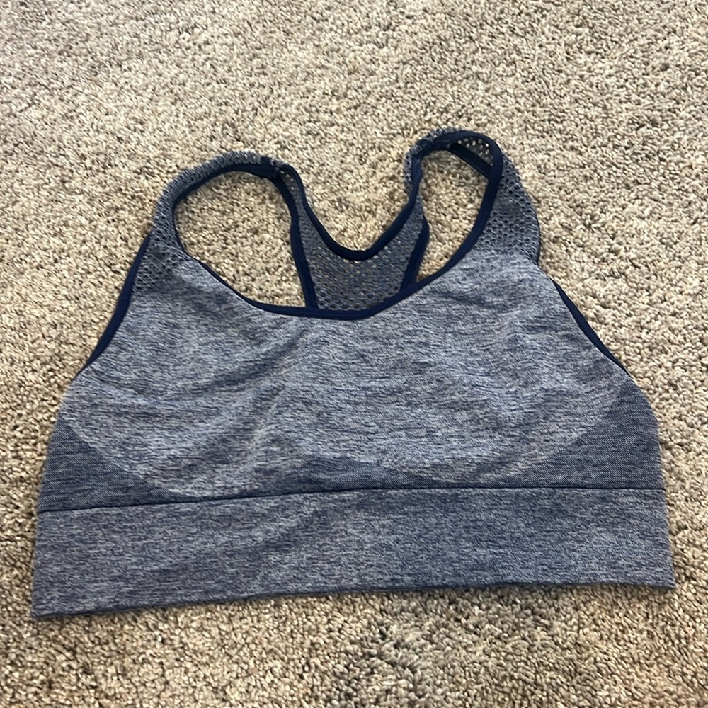 Blue sports bra